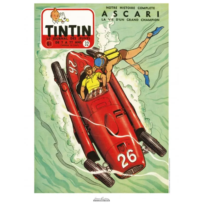 Jean Graton*Tintin Boutique Affiche Jean Graton-Ascari