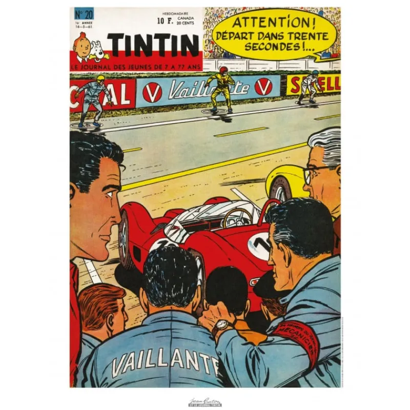 Jean Graton*Tintin Boutique Affiche Jean Graton-Le 13 est au départ
