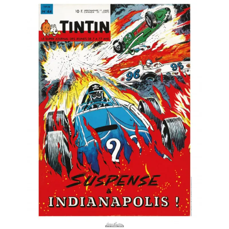 Jean Graton*Tintin Boutique Affiche Jean Graton-Suspense à Indianapolis