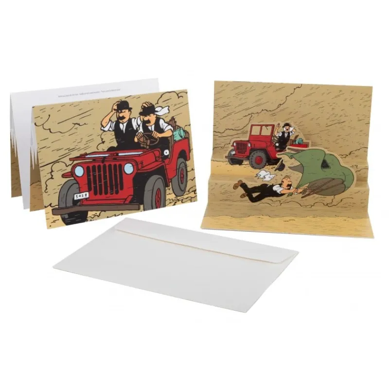 Cartes Postales*Tintin Boutique Carte Postale Tintin-La Jeep rouge