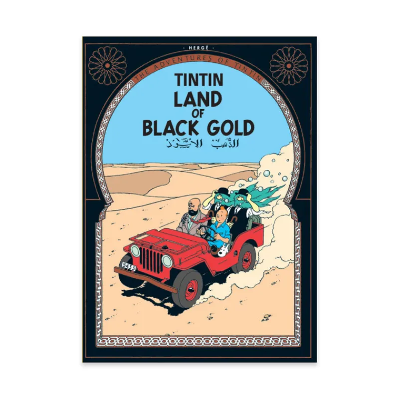 Cartes Postales*Tintin Boutique Carte Postale-Tintin au pays de l'or noir