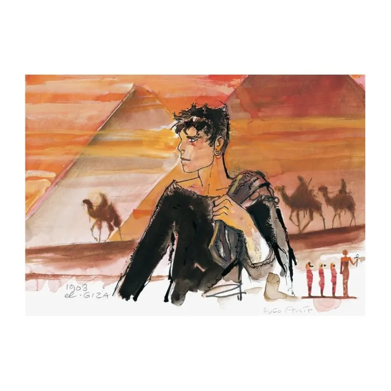 Corto Maltese*Tintin Boutique Corto Maltese-Carte postale El Giza Mémoires 1989