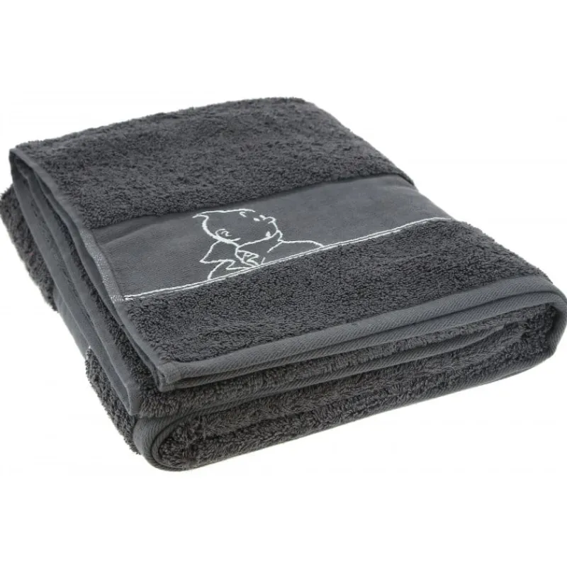 Linge De Maison*Tintin Boutique Drap de douche Gris-Tintin