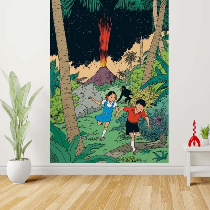Papier Paint*Tintin Boutique Papier peint graphisme géant 200x280 KARAMAKO