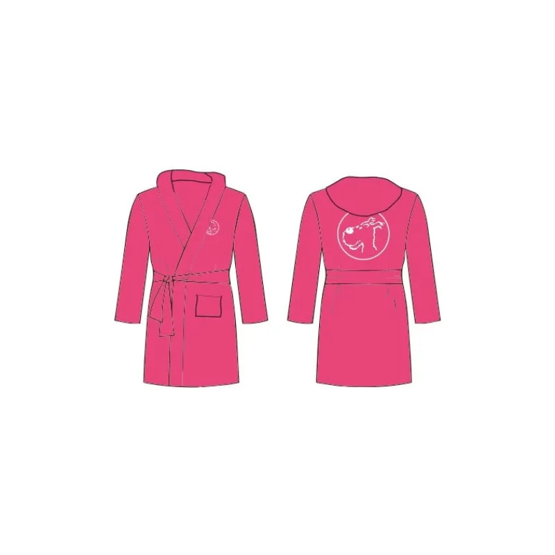 Linge De Maison*Tintin Boutique Peignoir -Milou rose