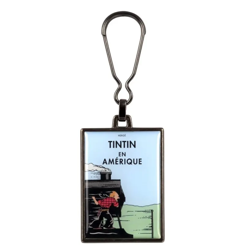 Porte-clés*Tintin Boutique Porte-clés Tintin en Amérique (colorisé)