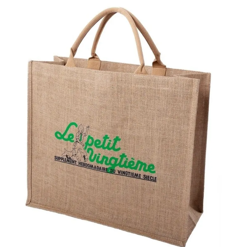 Idées Cadeaux | Sacs*Tintin Boutique Sac en jute – Petit Vingtième Vert