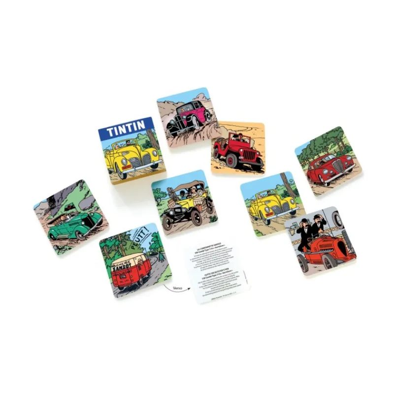 Art De La Table*Tintin Boutique Set de 8 sous-verres Tintin-Les Voitures