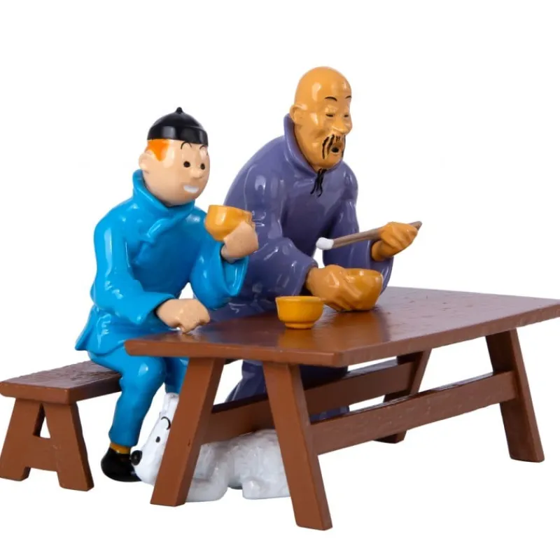 Idées Cadeaux | Pièces D'exception*Tintin Boutique Tintin - Scène déjeuner - Lotus Bleu
