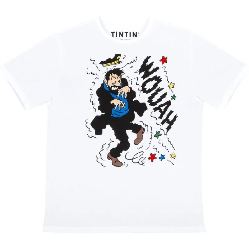 T-shirts*Tintin Boutique T-shirt Haddock « Wouah » blanc
