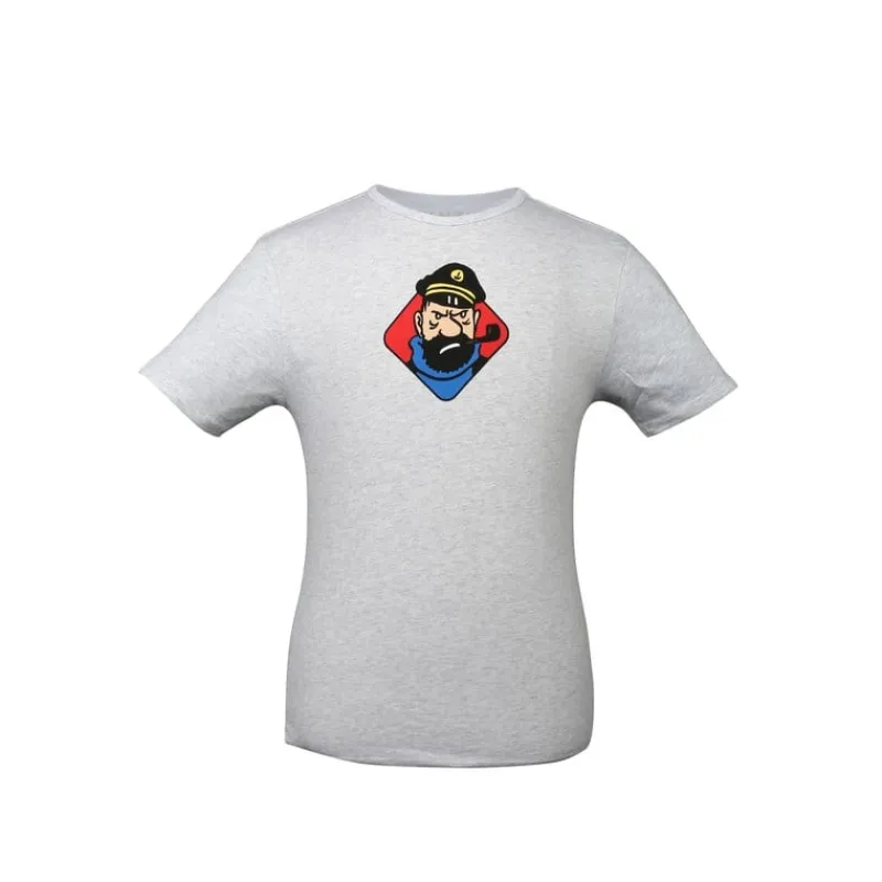 T-shirts*Tintin Boutique T-shirt Haddock "Jurons" grisclair