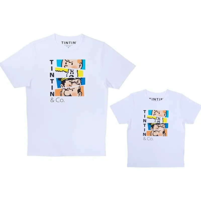 T-shirts*Tintin Boutique T-shirt Tintin - TINTIN&CO COULEUR blanc