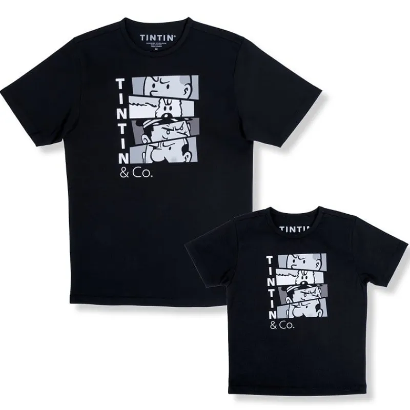 T-shirts*Tintin Boutique T-shirt Tintin - TINTIN&CO noir