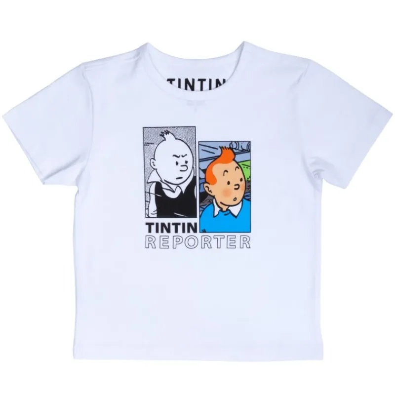 Idées Cadeaux | T-shirts*Tintin Boutique T-shirt Tintin - Version DUO - Tintin reporter blanc