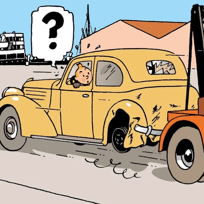 Voitures*Tintin Boutique Voiture Tintin N°61 - L'Imperia accidentée